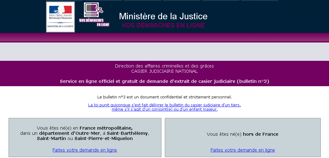 casier judiciaire