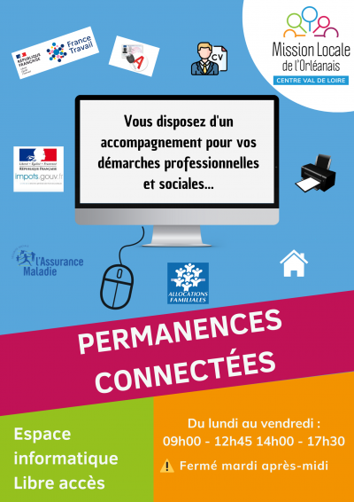 AFFICHE PERMANENCE CONNECTEE